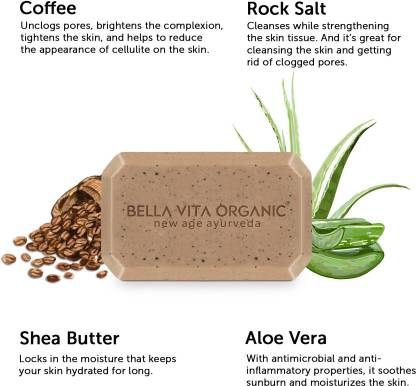Bella Vita Organic Chakra Cleanse Body Wash Bar with Coffee