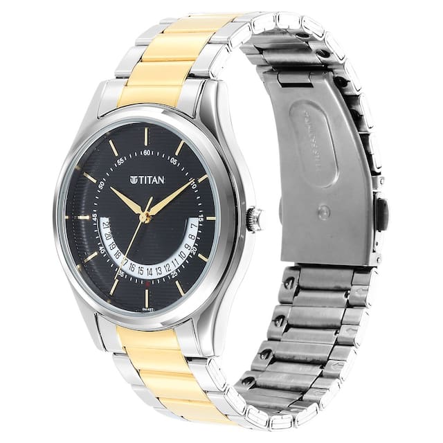 TITAN Karishma Black Dial Brass 1713BM02 Watch with Elegant