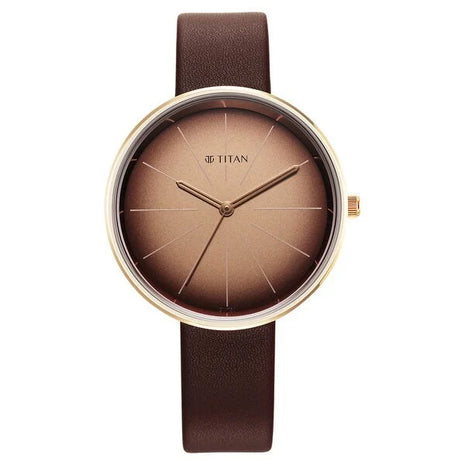 a brown watch with a brown strap