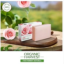 Organic Harvest Gentle Cleansing Rose Bathing Bar - Deep