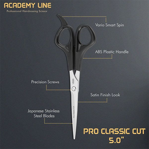 Vega Pro Classic Cut 5.0’ Hairdressing Scissor (VPVSC-34)