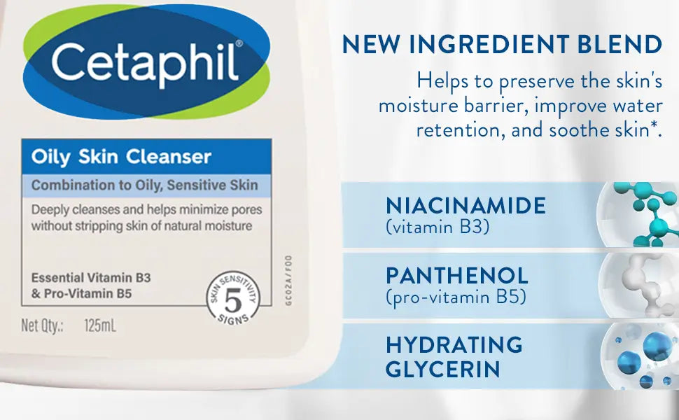 Cetaphil Oily Skin Cleanser - Daily Face Wash for Clean