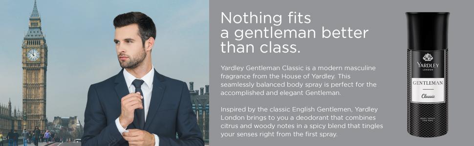 Yardley London Gentleman Classic Deodorant Body Spray 150ml