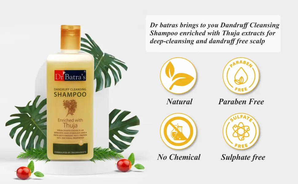 Dr. Batra’s Dandruff Cleansing Shampoo - Fights Dandruff