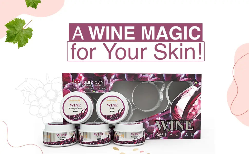 Aryanveda Wine Facial Kit for Soft Glowing & Brighter Skin