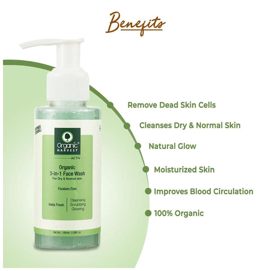 Organic Harvest Organic Harvest 3-in-1 Face Wash