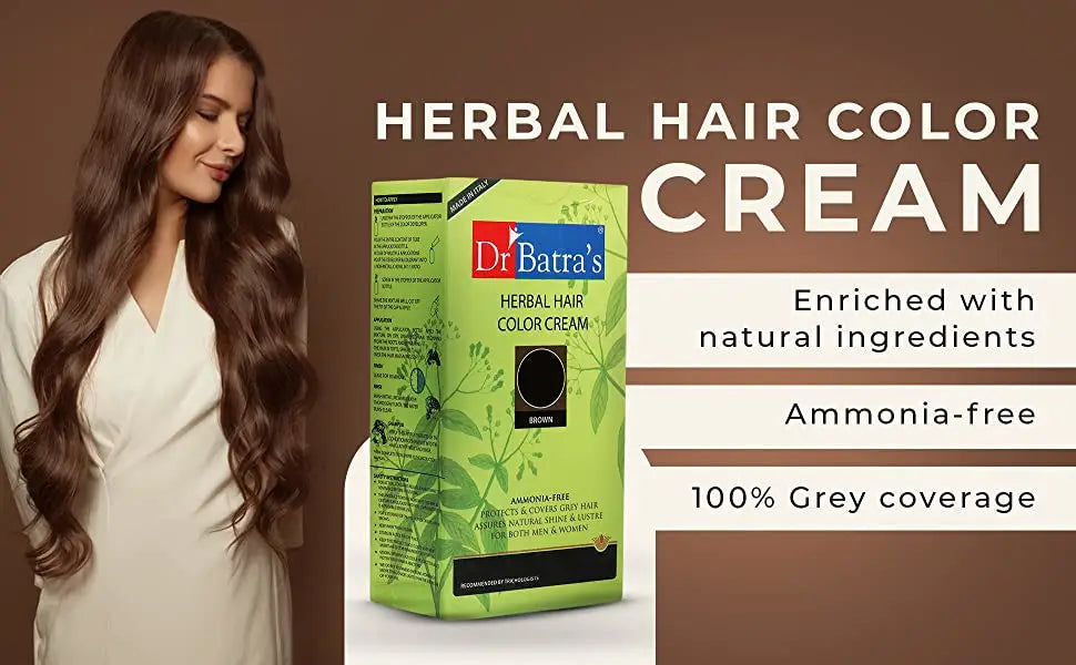 Dr. Batra’s Herbal Hair Color Cream - Nourishing Brown