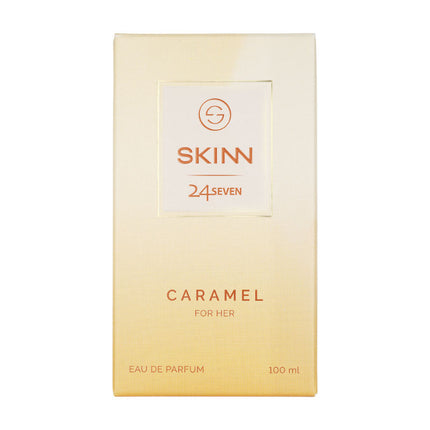 a bottle of skinn caramel for her