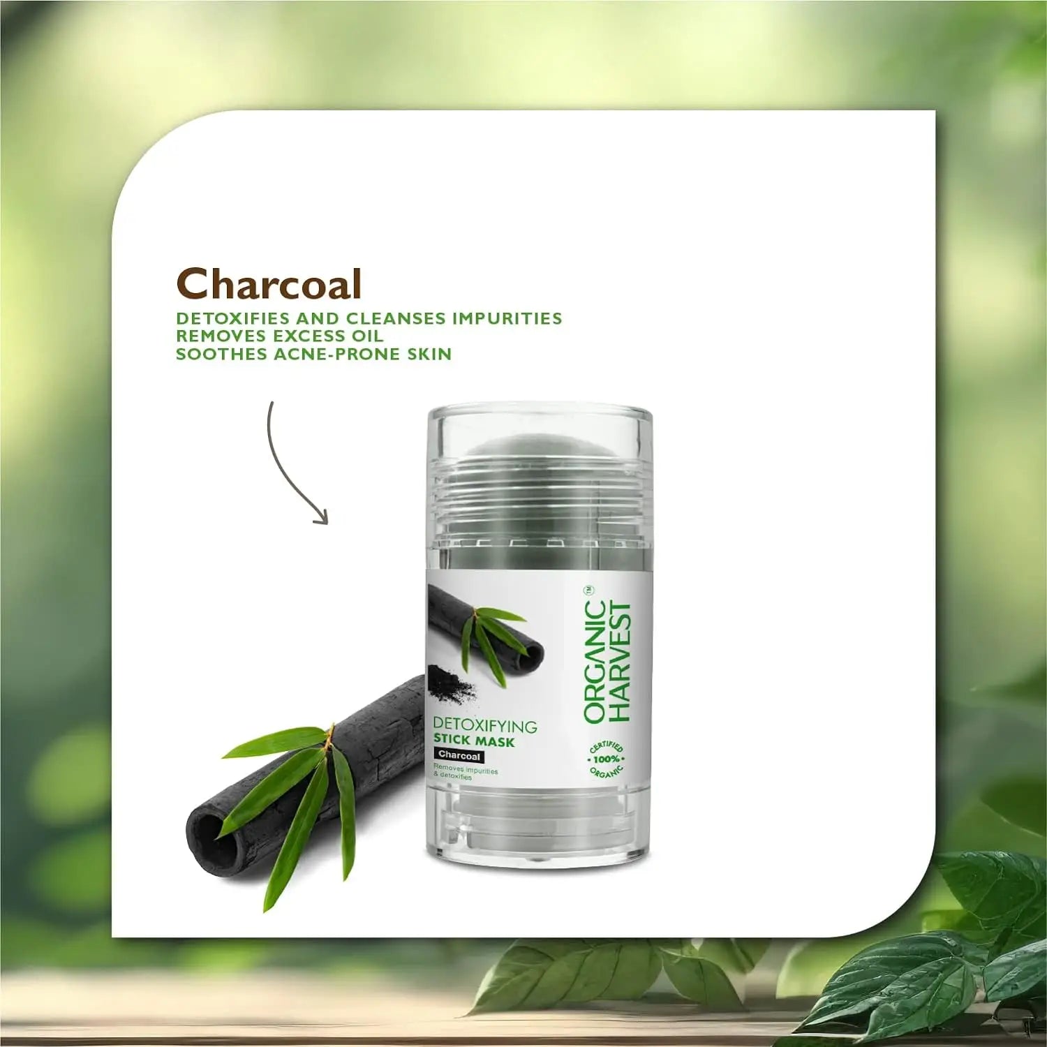 Organic Harvest Detoxifying Stick Mask: Charcoal