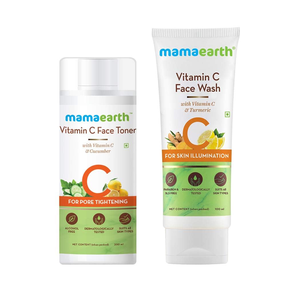 Mamaearth Vitamin C Glowing Skin Combo(Vitamin C - Face