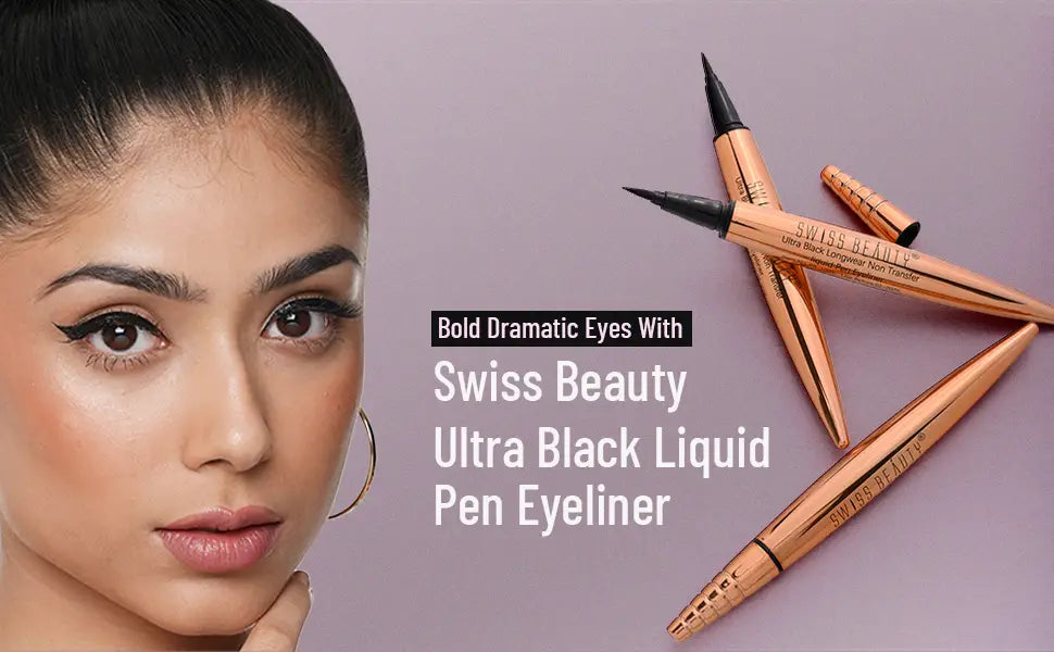 Swiss Beauty Ultra Black Liquid Pen Eyeliner - Intense