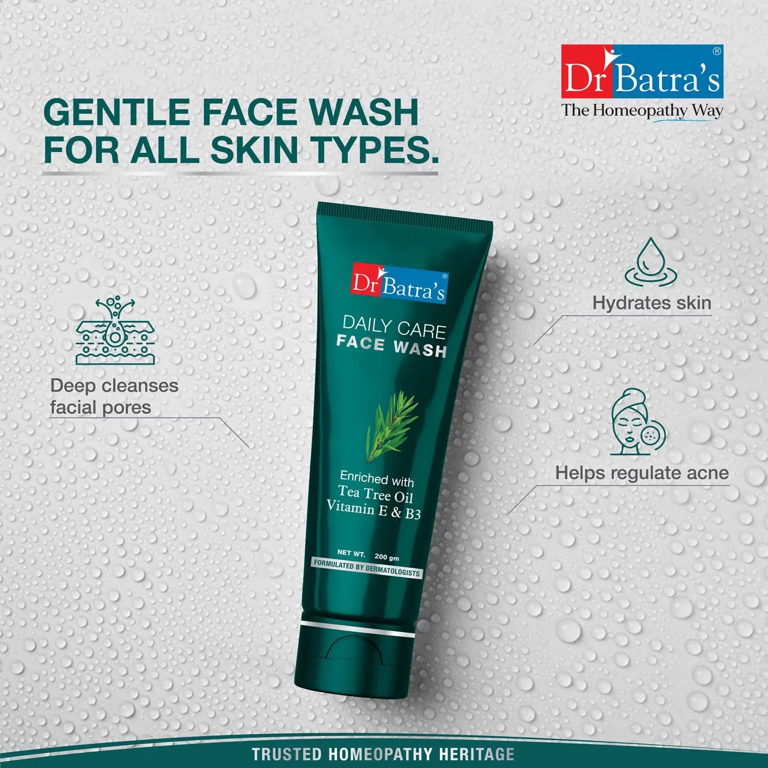 Dr Batra’s Daily Care Face Wash Enriched with Tea Tree