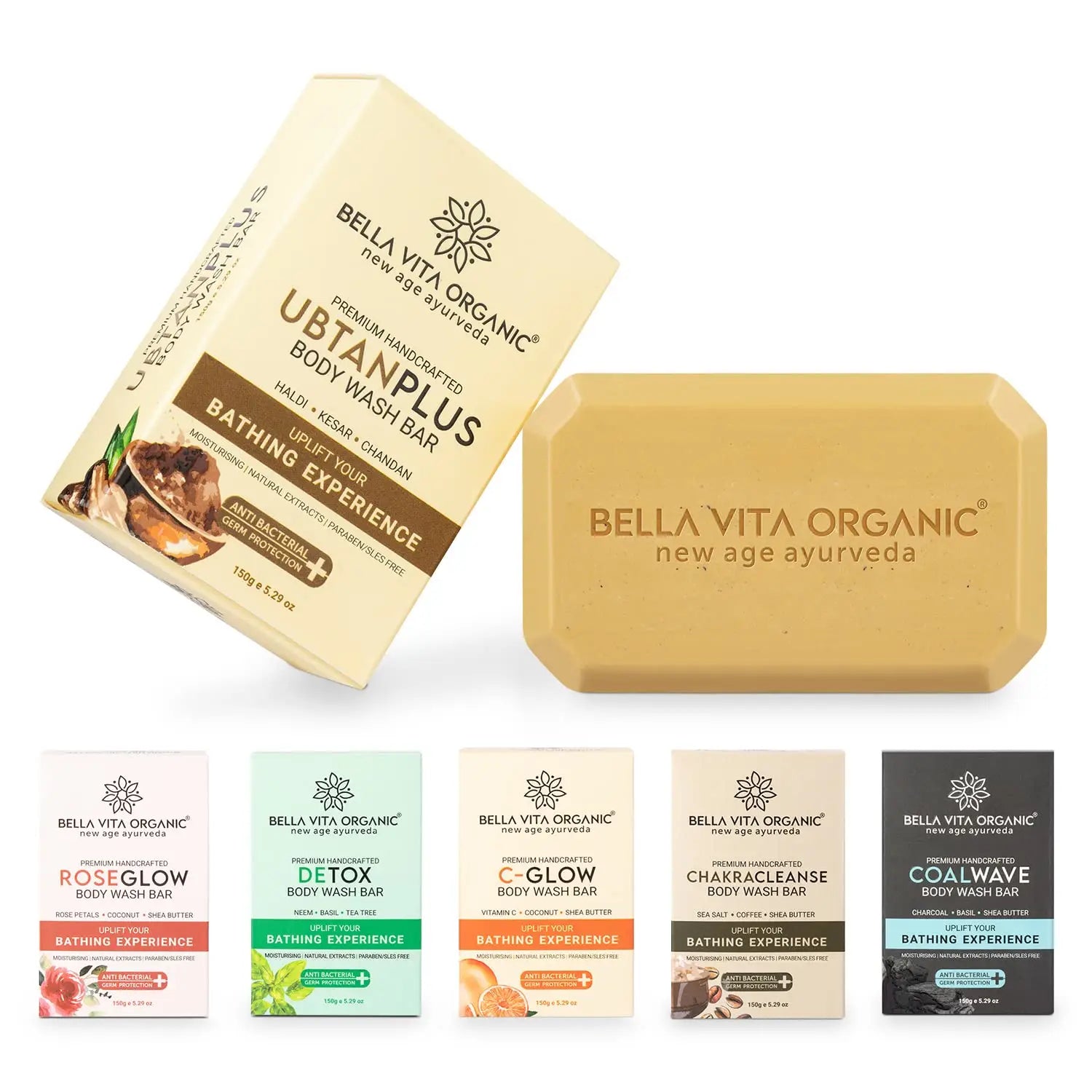 Bella Vita Organic UbtanPlus Body Wash Bar Soap 150 gm