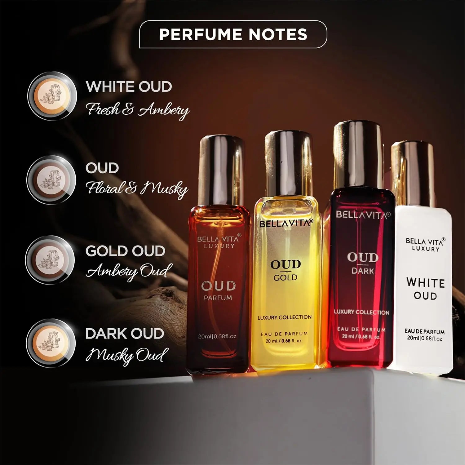 Bella Vita Luxury OUD Experience Eau De Parfum Gift Set 4 x