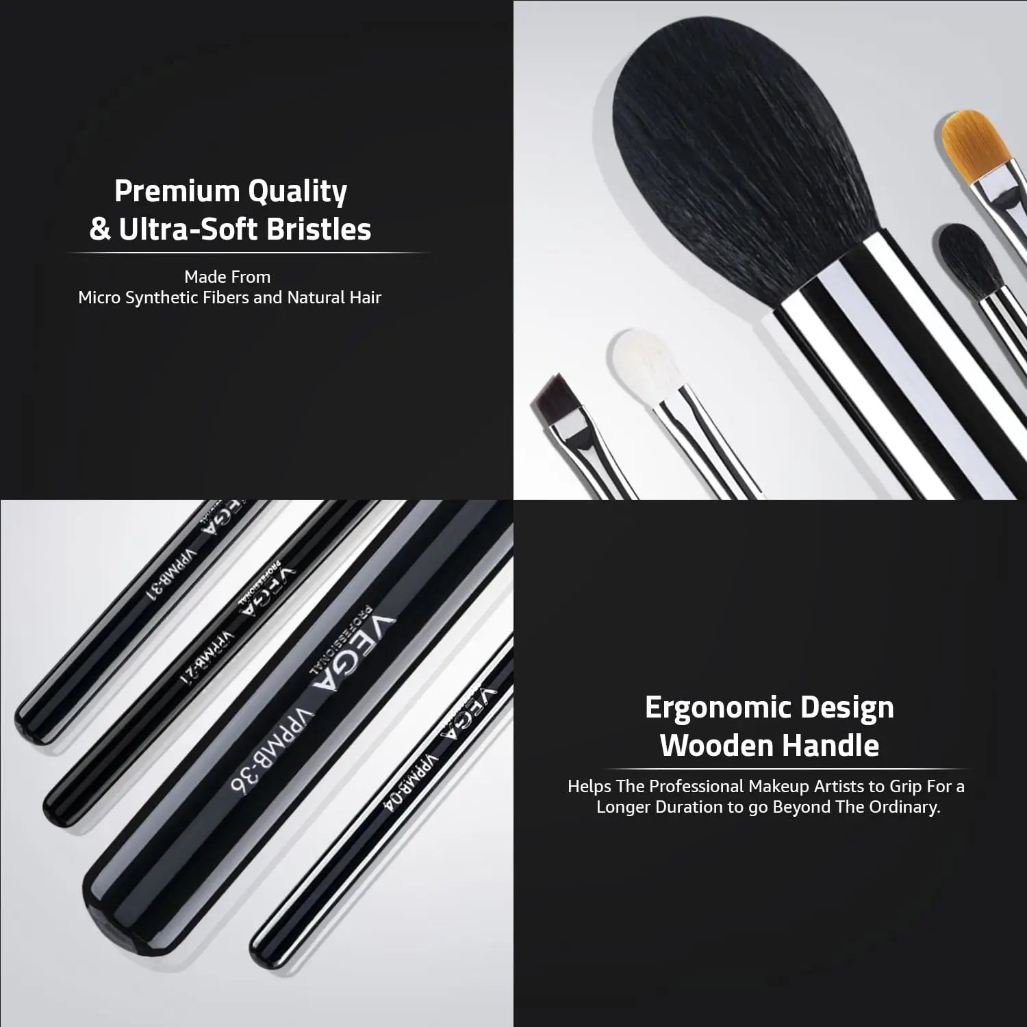 Vega 12-Piece Professional Makeup Brush Set