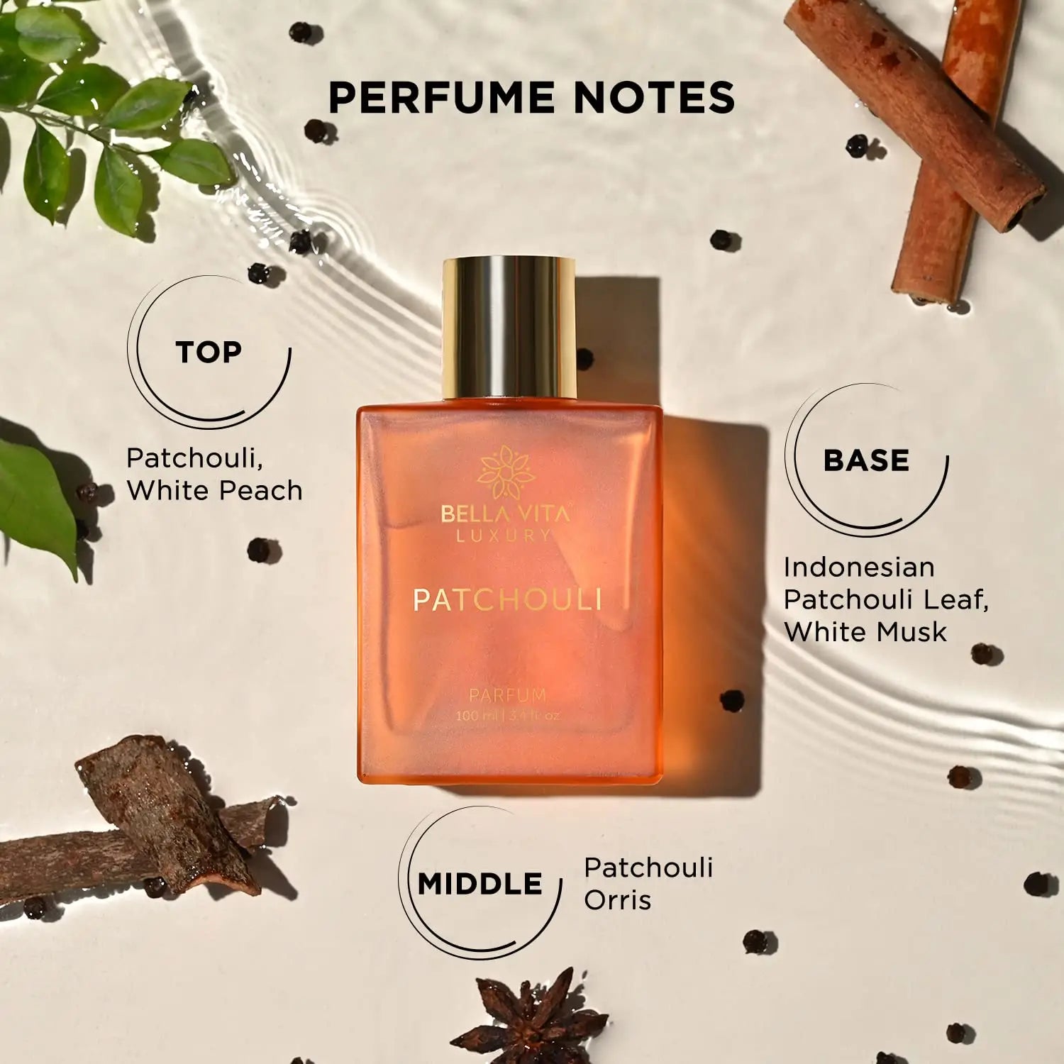 Bella Vita Organic Patchouli Parfum Unisex Perfume 100 ML