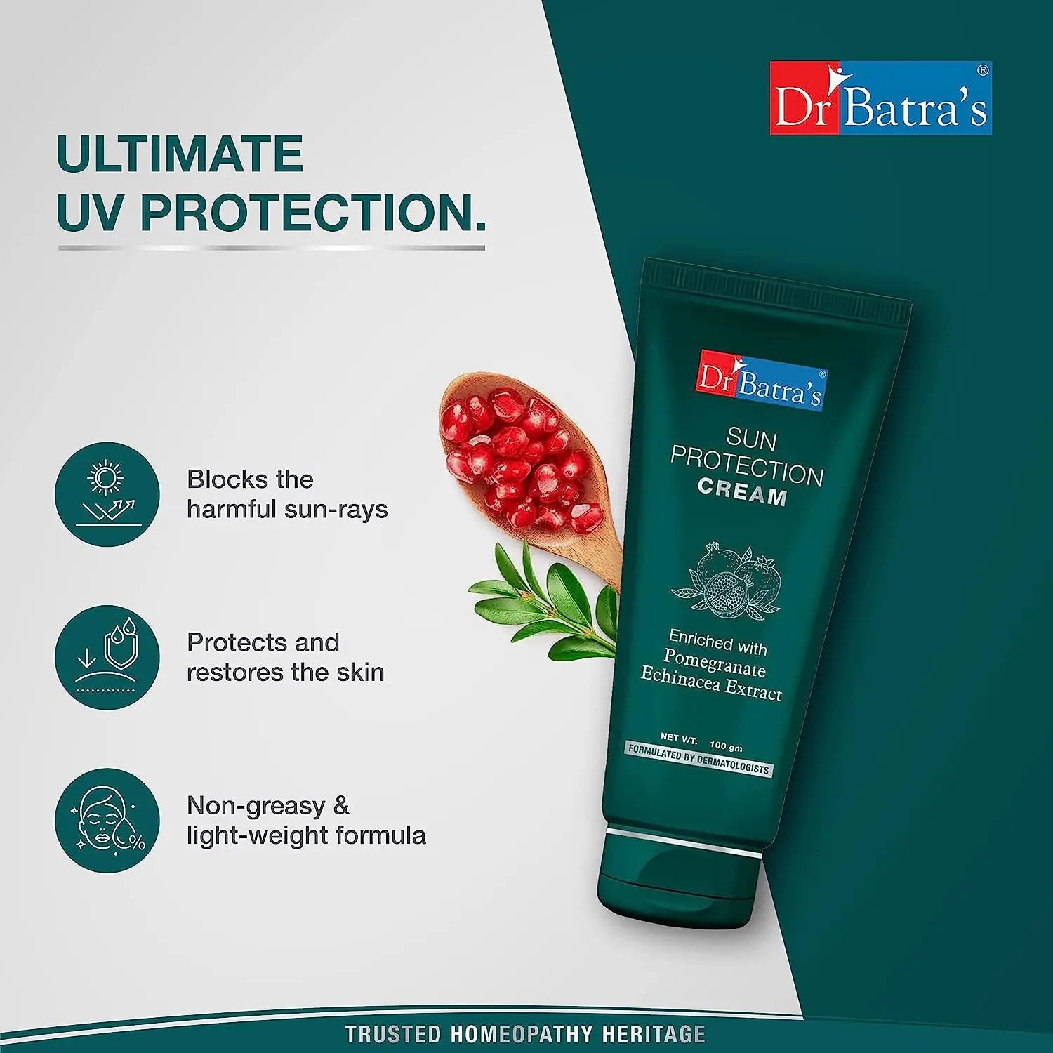 Dr. Batra’s SPF 30 Sun Protection Cream - Natural Formula