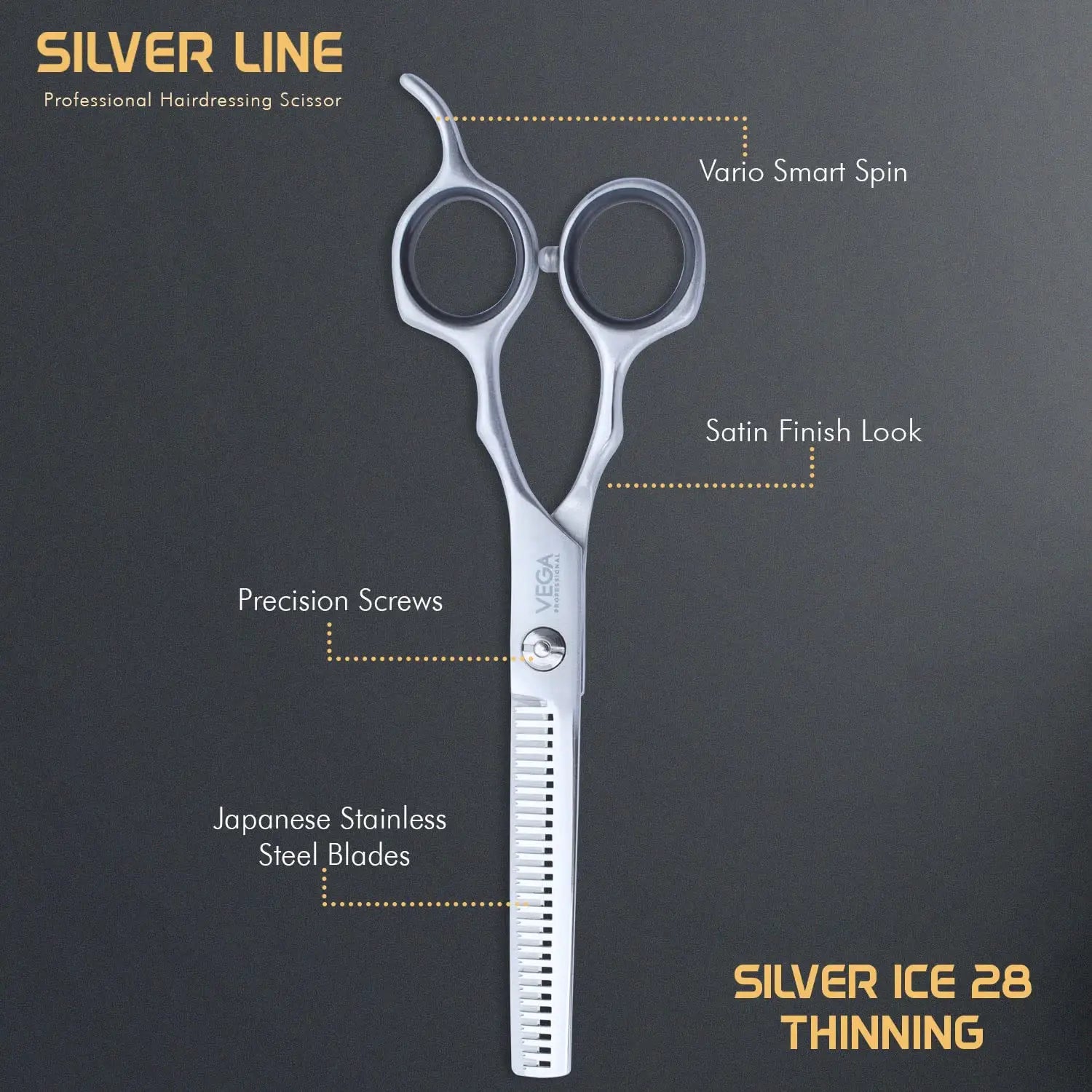 Vega Professional Silver Ice 28 Thinning Hairdressing