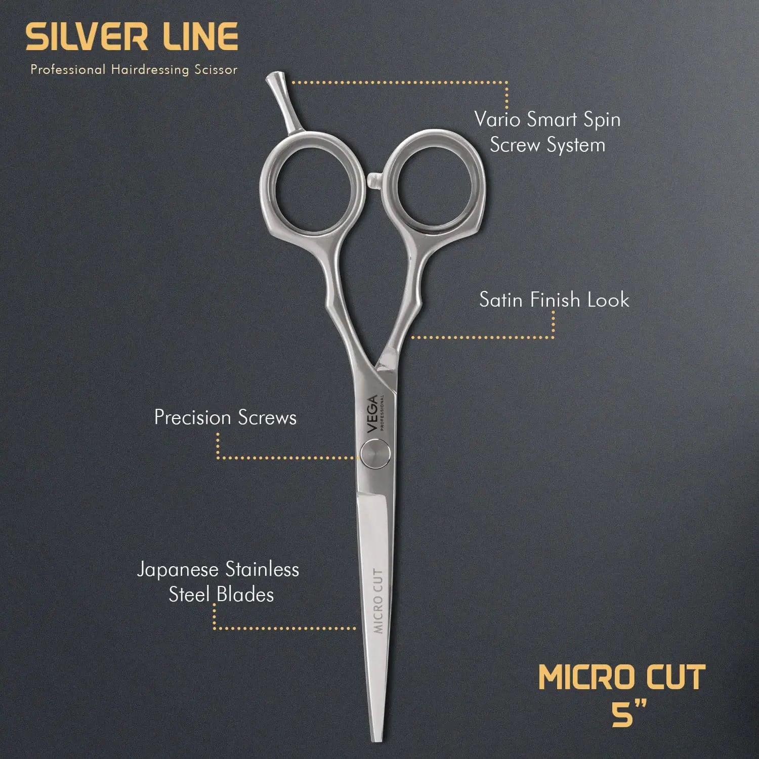 Vega Professional Micro Cut 5 Silver Line Hairdressing