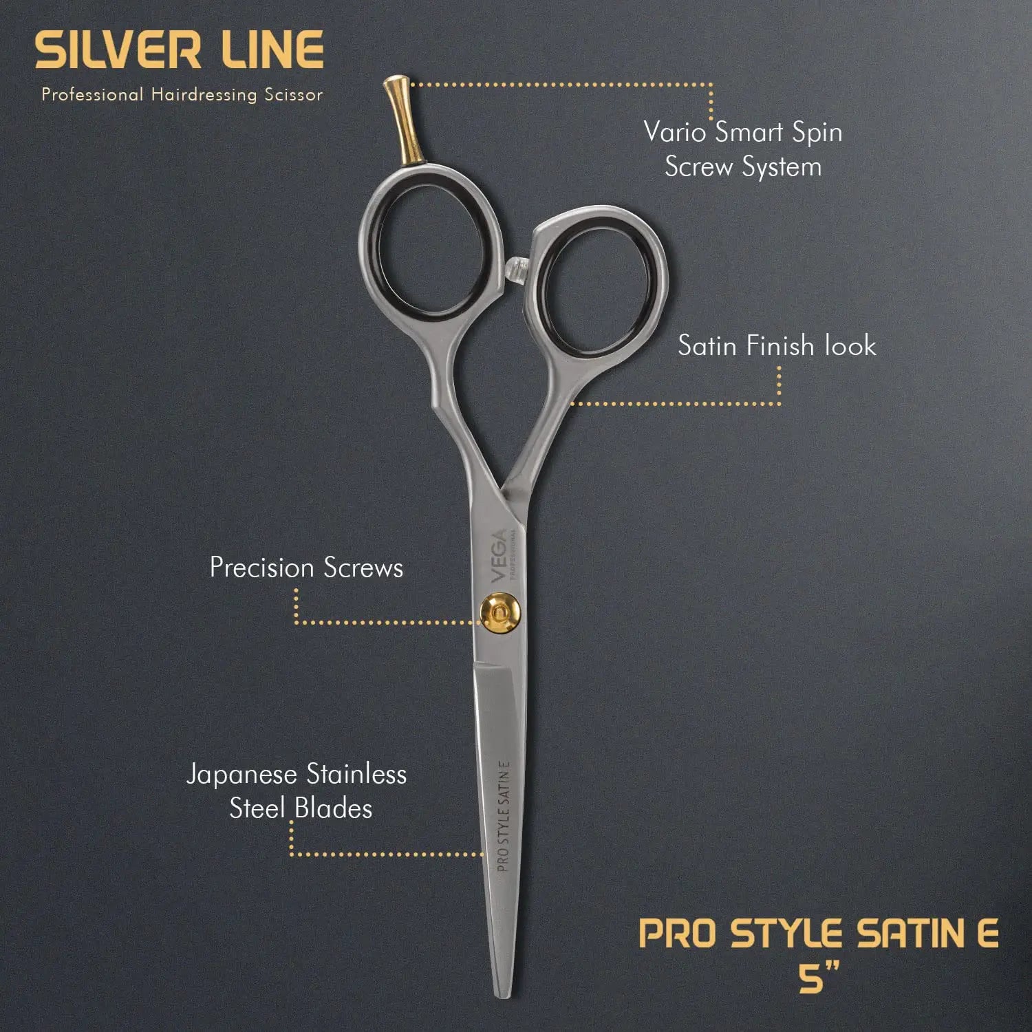 Vega Professional Satin E 5 Silver Line Hairdressing