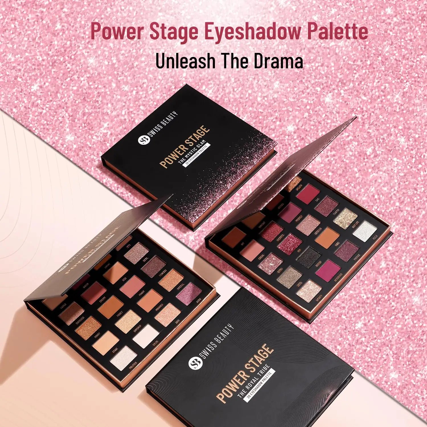 Swiss Beauty Power Stage Eyeshadow Palette with 20