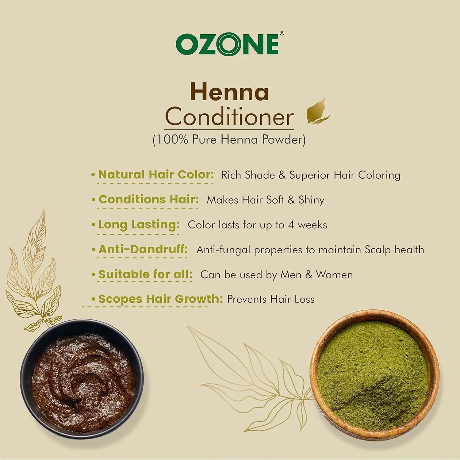 Ozone Henna (Mehndi) Powder