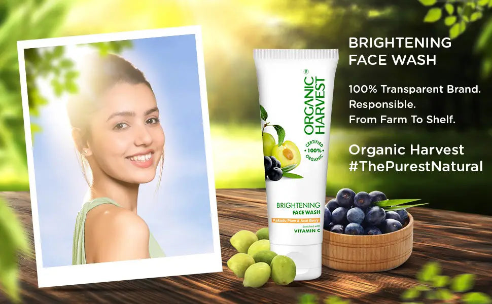 Organic Harvest Brightening Face Wash 100gm