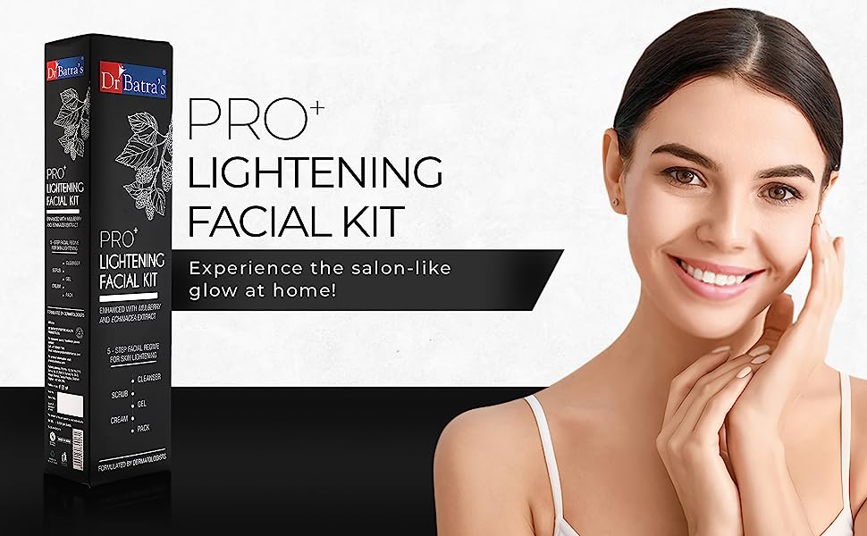 Dr Batra's PRO+ Lightening Facial Kit Enriched With Mulberry And Echnacea Extract - 250 gm SPN-FOR 1