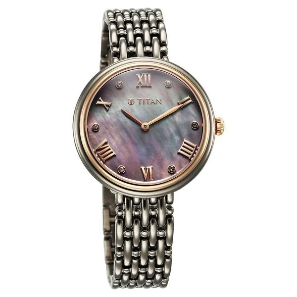 a women's watch with roman numerals