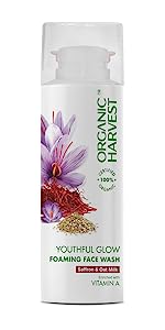 Organic Harvest Youthful Glow Foaming Face Wash 100g Vitamin