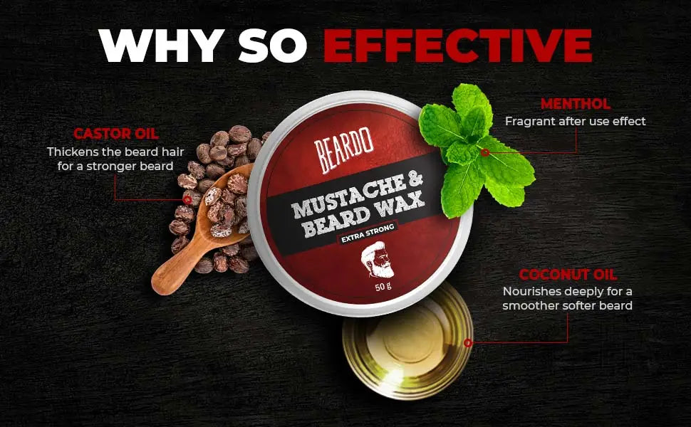 Beardo Beard & Mustache Wax - Extra Strong