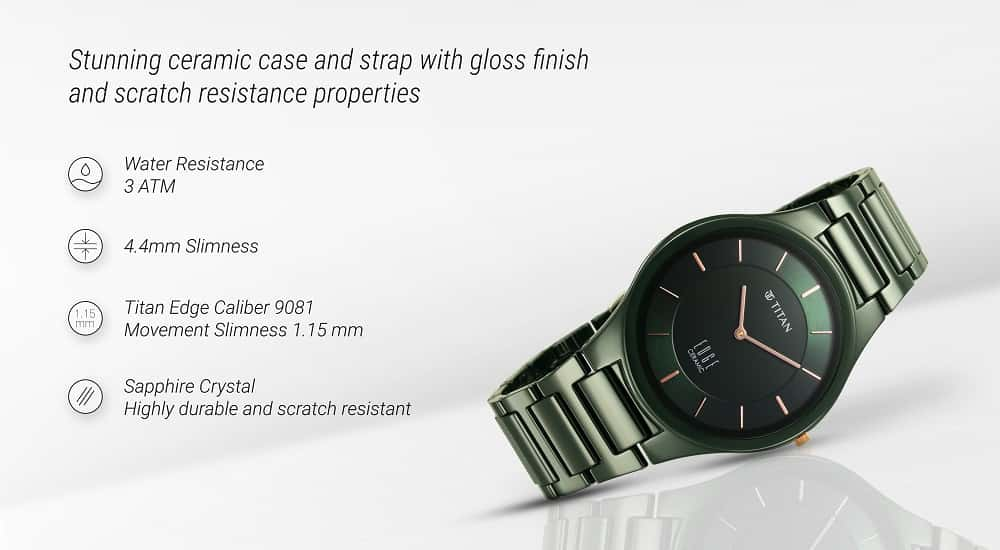 TITAN Edge Ceramic - Slimmest Ceramic Analog Watch