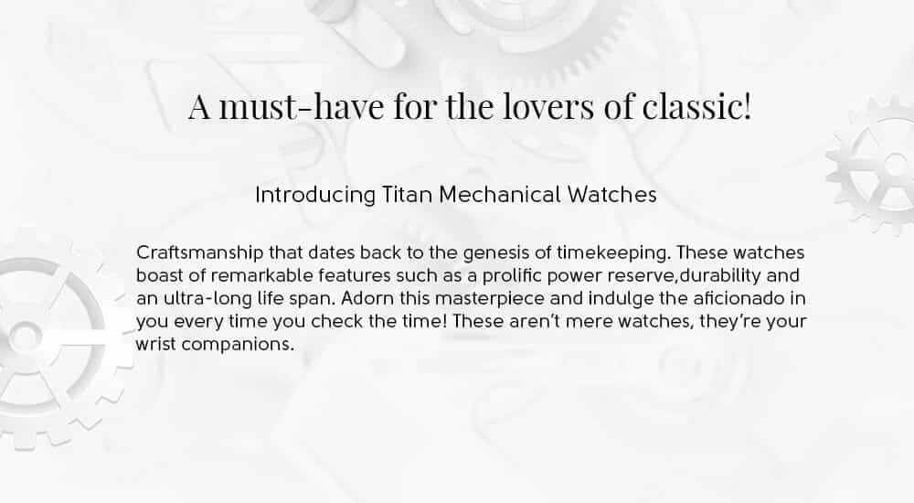 TITAN Automatic Watch - Mechanical Movement Skeletal Design