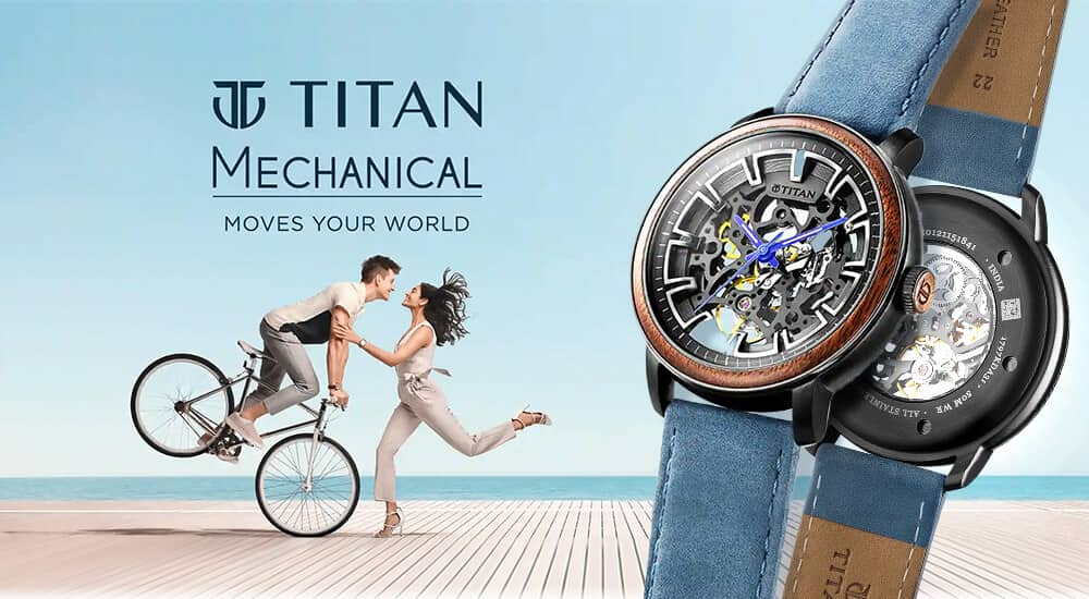 TITAN Automatic Watch - Mechanical Movement Skeletal Design