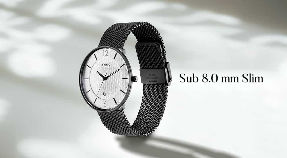 TITAN Workwear Watch with White Dial & Stainless Steel Strap