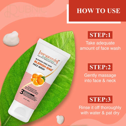 AARYANVEDA Blemish-End Face Wash With Green Tea & Mandarin