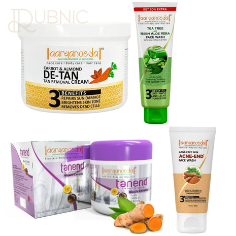 AARYANVEDA Tanend De-Tan Bleach Cream &Carrot & Almond