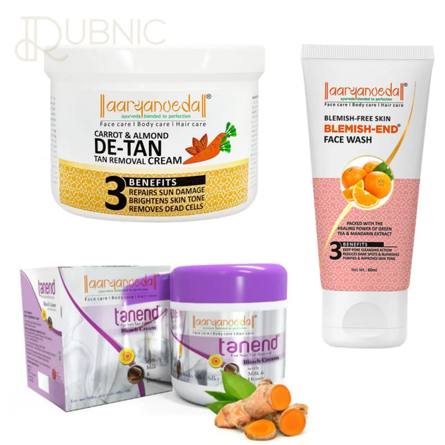 AARYANVEDA Tanend De-Tan Bleach Cream & Carrot & Almond