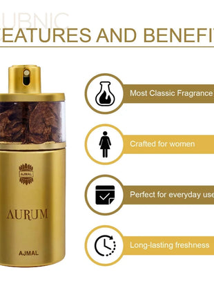 Ajmal Aurum EDP + Tempest Concentrated Perfume -