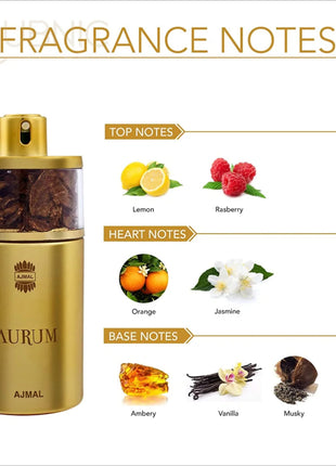 Ajmal Aurum EDP + Tempest Concentrated Perfume -