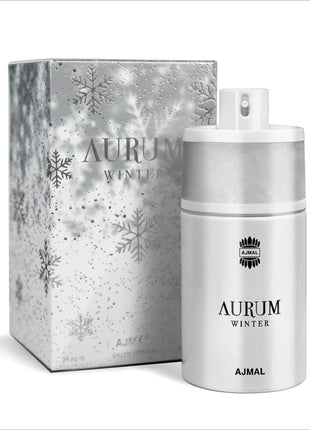 a bottle of auraum winter cologne next to a box