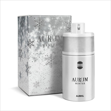 a bottle of auraum winter cologne next to a box