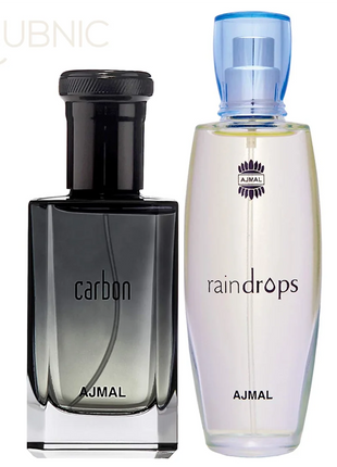 Ajmal Carbon EDP Perfume + Raindrops EDP Floral Chypre