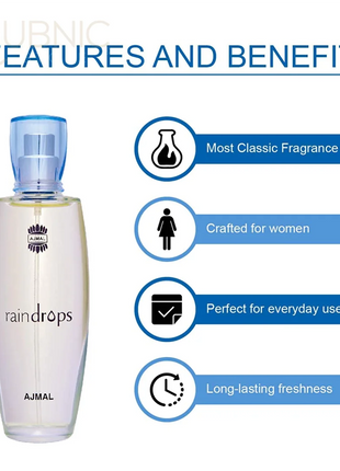 Ajmal Carbon EDP Perfume + Raindrops EDP Floral Chypre