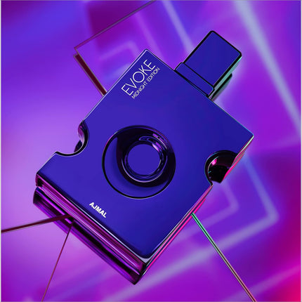 a digital camera with a purple background