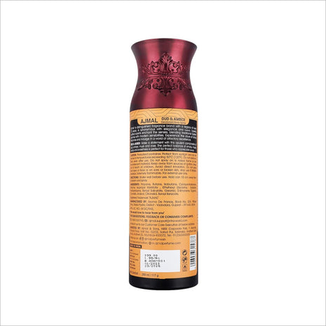 Ajmal Oud Amber Non-Alcoholic Deodorant Body Spray - BODY