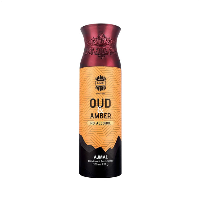 Ajmal Oud Amber Non-Alcoholic Deodorant Body Spray - pack