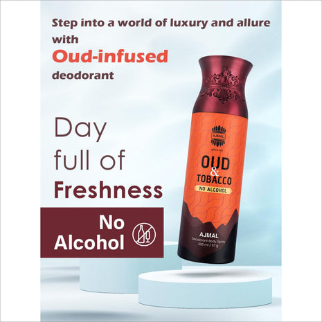 Ajmal Oud Tobacco Non-Alcoholic Deodorant Body Spray - BODY