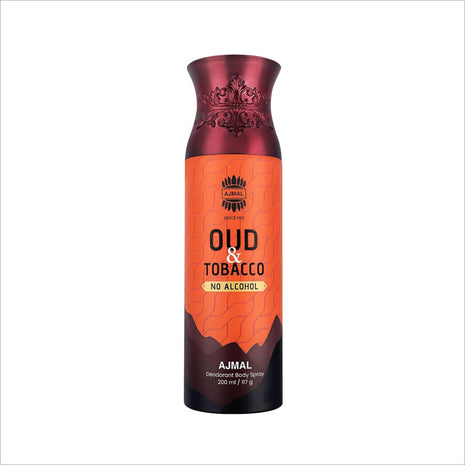 Ajmal Oud Tobacco Non-Alcoholic Deodorant Body Spray - pack