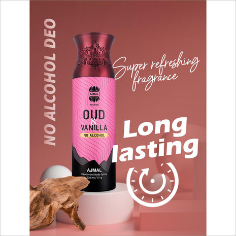 Ajmal Oud Vanilla Non-Alcoholic Deodorant Body Spray - BODY